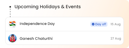 Upcoming Holidays & Events